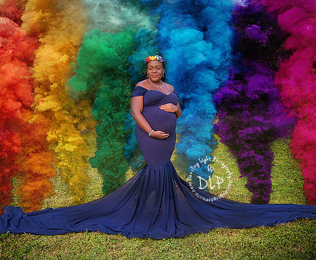 Rainbow Maternity Session | Newborn Photography | Dazzling Light Photography