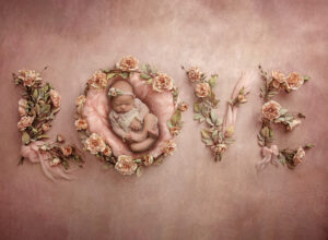 Austin Newborn Photographer baby girl in flowers
