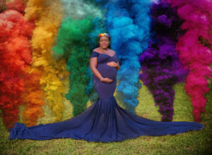 Rainbow Maternity Session with Dazzling Light Photography