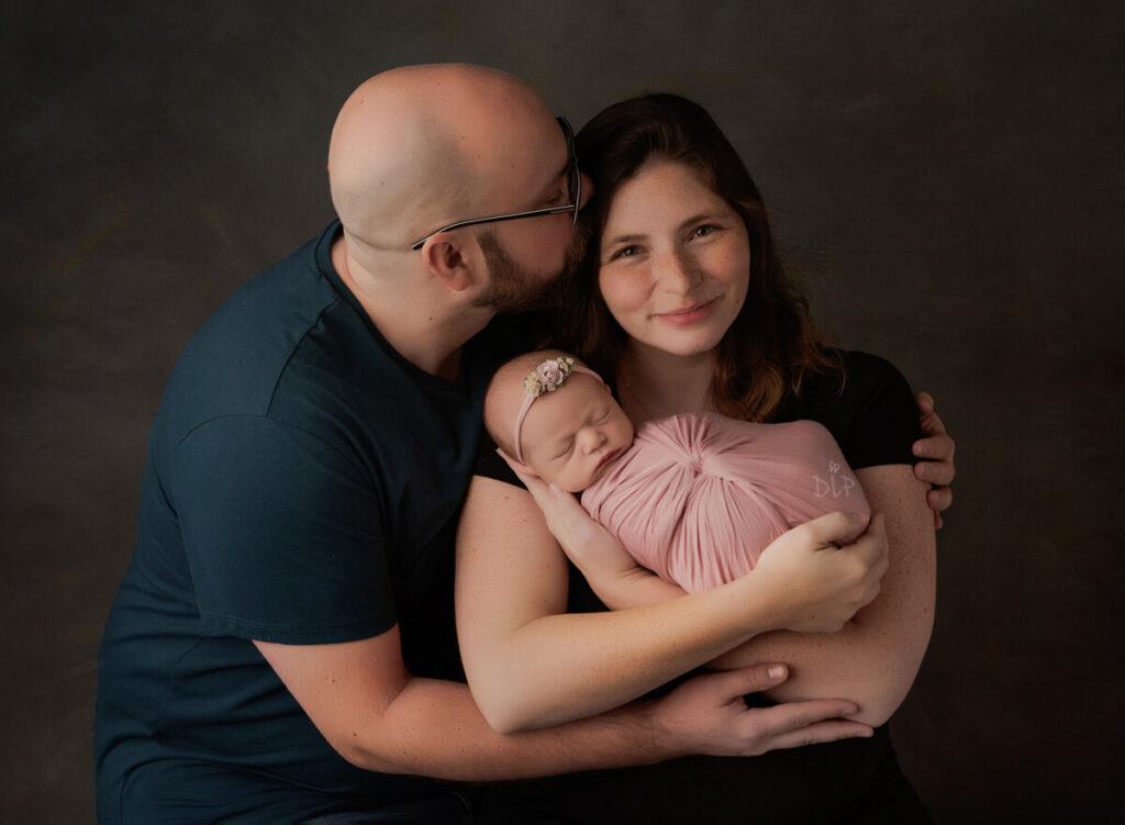 Austin Newborn Photographer baby girl with family