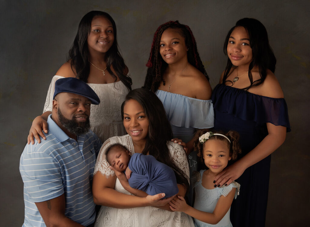 Austin Newborn Photographer baby boy with family