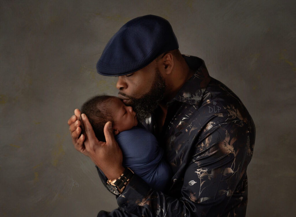 Austin Newborn Photographer baby boy with dad